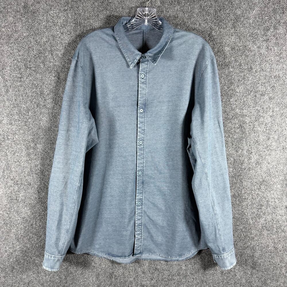 Lululemon Men's Size XL Blue Commission LS Button Up Shirt Casual Modern